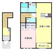 パルテンツァ新白河Ⅱ A棟の間取り画像