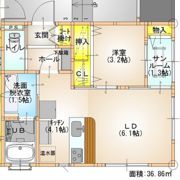 サザンくろすの間取り画像