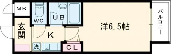 エスリード三宮第3の間取り画像
