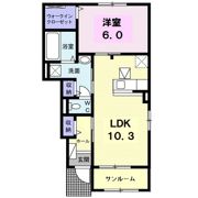 ルーベル塩屋ⅡAの間取り画像