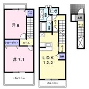 メゾン河北の間取り画像