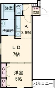 フジパレス牧野Ⅴ番館の間取り画像