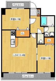 クロノス22上熊本の間取り画像