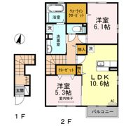 クローバーハウス Bの間取り画像