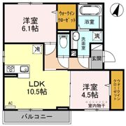 プランタン石山の間取り画像