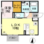 クロスレット Aの間取り画像