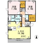 ソレイユ Bの間取り画像