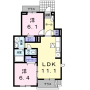 フレッシュリ－Aの間取り画像
