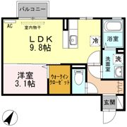 マリオン Ⅲの間取り画像