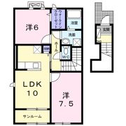 ル ボノー Ⅱの間取り画像
