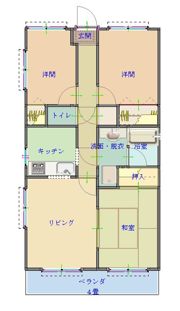 イーストヒルズ長岡の間取り画像