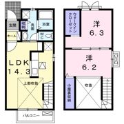 サン・コテージュAの間取り画像