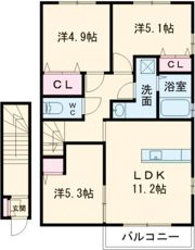 SEハイム A棟の間取り画像