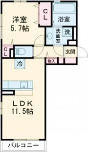 ボナール ゆうの間取り画像