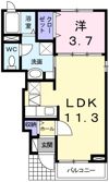 コーポ上ノ川Bの間取り画像