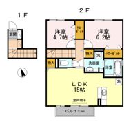 セジュール池亀町 A棟の間取り画像