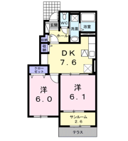 NoblePeach壱番館の間取り画像