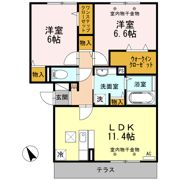 セゾン・クレール Ⅰ棟の間取り画像