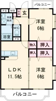 イーストチェリー壱番館の間取り画像