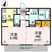 ハピネスヒルズ長嶺 B棟の間取り画像