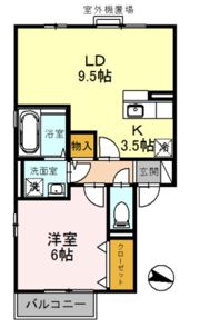 エストコリーヌ Ⅰ番館の間取り画像