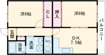 ハミングハイツの間取り画像