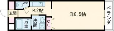 シャンテー枚方磯島の間取り画像