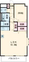 大島マンション1の間取り画像