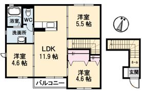 グランドメゾンKyamo B棟の間取り画像