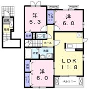 エレガンス富士見が丘の間取り画像