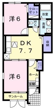 ラフレシール尾山Ⅲの間取り画像