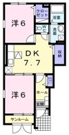 ラフレシール尾山Ⅲの間取り画像