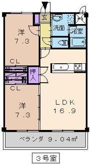 マンションかえで館の間取り画像