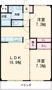マンションかえで館の間取り画像