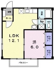 コーポフローラの間取り画像