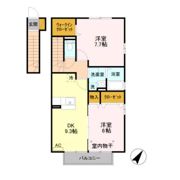 ローズコート西三島Dの間取り画像