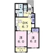 サンミッシェル Bの間取り画像