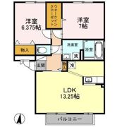 サニーウッド Dの間取り画像