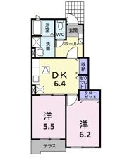カトレア Ⅱの間取り画像