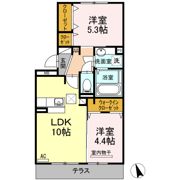 サニーフラット新八代の間取り画像
