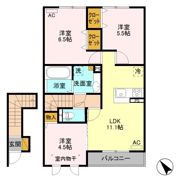 リッチ フェルト Bの間取り画像