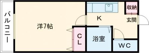 コーポ・フォーレスト清原A棟の間取り画像