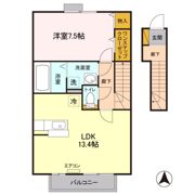 ロイヤルアドバンス Aの間取り画像