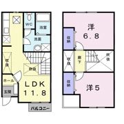 MMハイツⅡーAの間取り画像