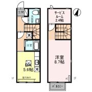 キューブタウン長田 Cの間取り画像