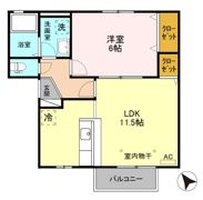 クレセントガーデン Cの間取り画像