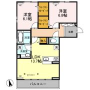 ルミエール中今泉の間取り画像