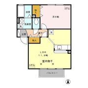 グリーンカースル Bの間取り画像