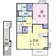 カーサ ソラーレ Bの間取り画像