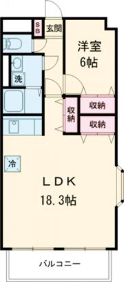 大島マンション1の間取り画像